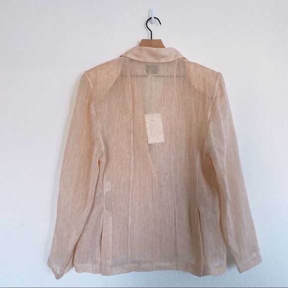 Le Kasha Light Linen Tima One Button Blazer Light Pink large - Picture 10 of 12